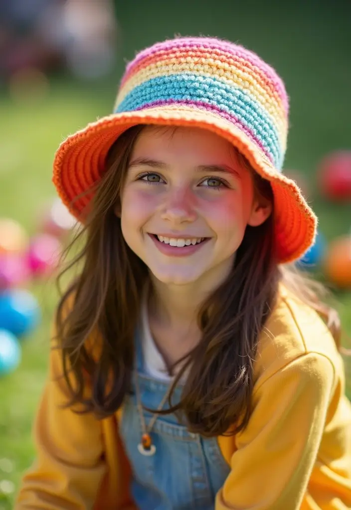 30 Trendy Crochet Bucket Hat Free Patterns You’ll Want to Make and Wear - 28. Cool Kid's Bucket Hat