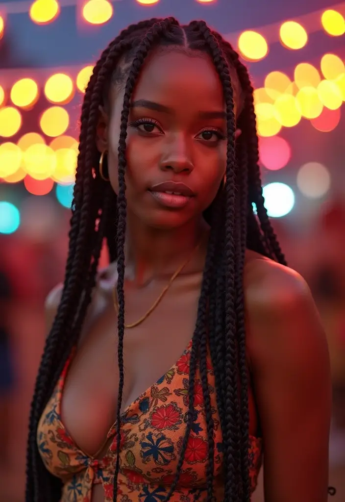 30 Trendy Looks Featuring Half Braids Half Crochet Hairstyles - 10. Intricate Cornrow Braids with Crochet Ends