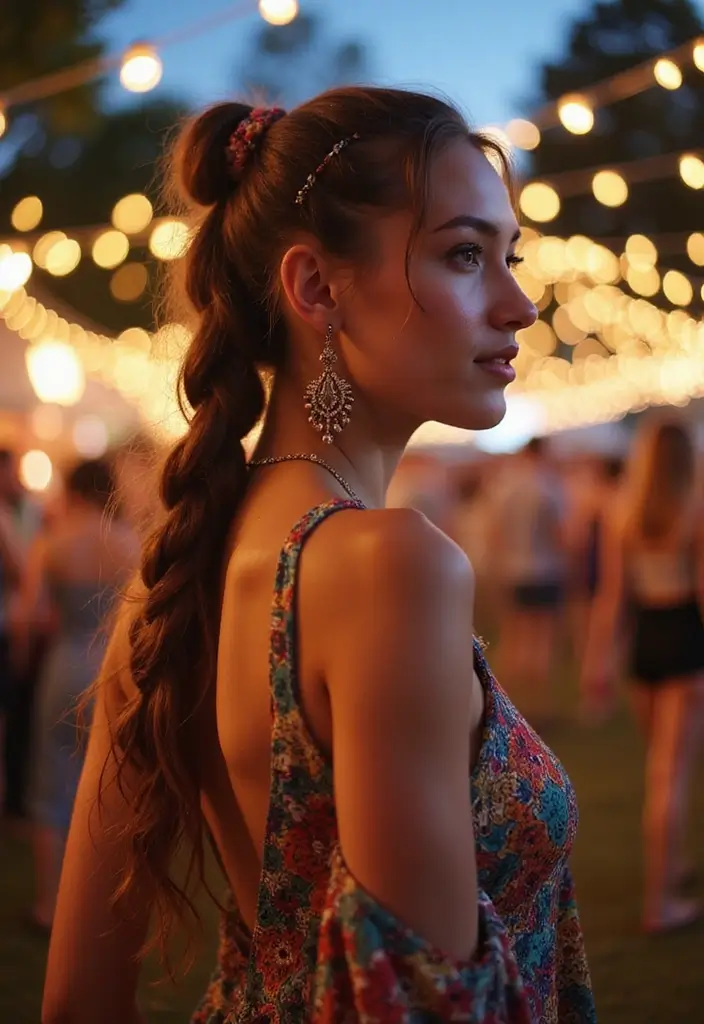 30 Trendy Looks Featuring Half Braids Half Crochet Hairstyles - 30. Stylish Crochet Braided Ponytail