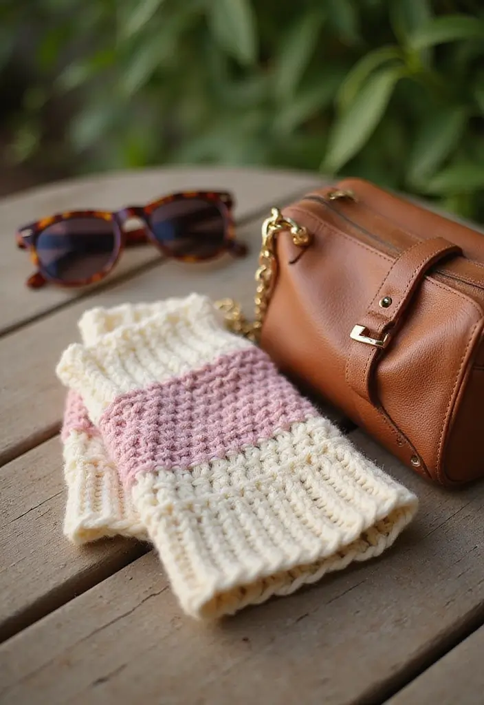 30 Warm & Stylish Crochet Fingerless Gloves Free Pattern - 21. Casual Chic