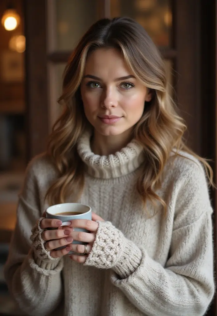 30 Warm & Stylish Crochet Fingerless Gloves Free Pattern - 7. Cable Knit Style