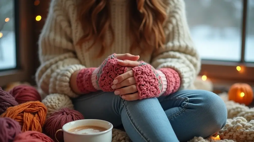 30 Warm & Stylish Crochet Fingerless Gloves Free Pattern