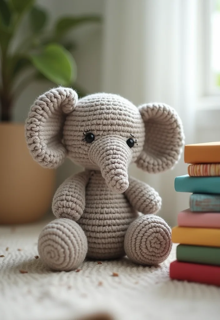 Baby Crochet Patterns Free: Ultimate Guide for Tiny Treasures with 22 Fun Creations - 4. Plush Crochet Elephant