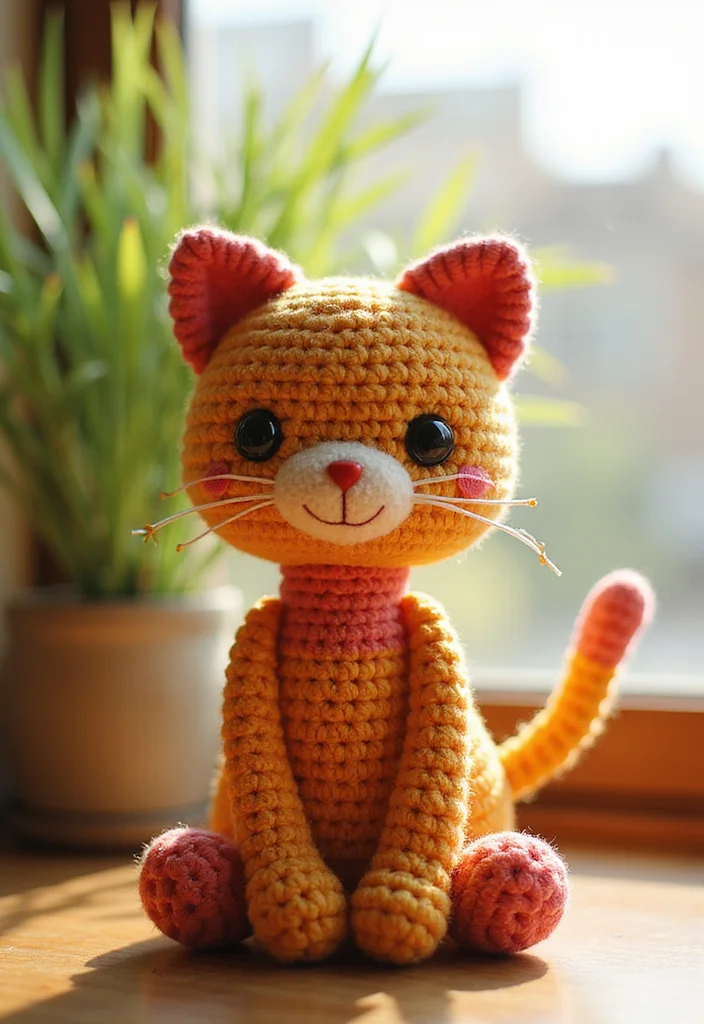 Cat Crochet Pattern Free: Friendly Guide for Crafting Cute Cats with 22 Creative Examples - 1. Classic Amigurumi Cat