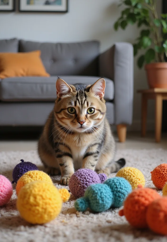 Cat Crochet Pattern Free: Friendly Guide for Crafting Cute Cats with 22 Creative Examples - 13. Interactive Cat Toy