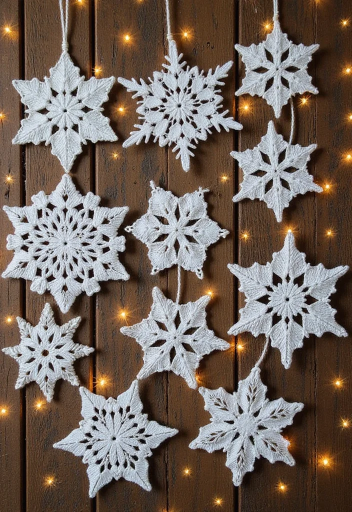 Christmas Crochet Patterns Free: Festive Guide for Handmade Decor with 22 Inspiring Creations - 1. Crochet Snowflake Ornaments