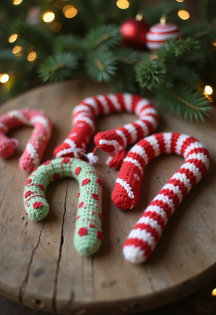 Christmas Crochet Patterns Free: Festive Guide for Handmade Decor with 22 Inspiring Creations - 11. Crochet Candy Canes