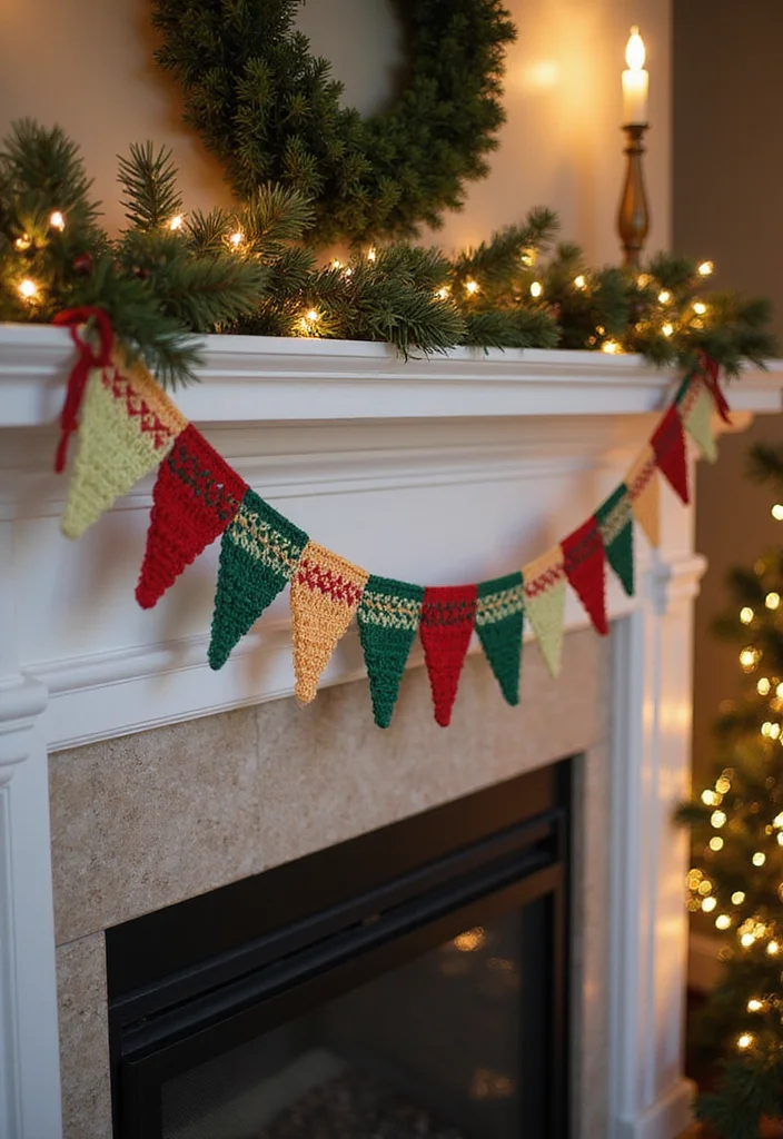 Christmas Crochet Patterns Free: Festive Guide for Handmade Decor with 22 Inspiring Creations - 20. Crochet Holiday Bunting