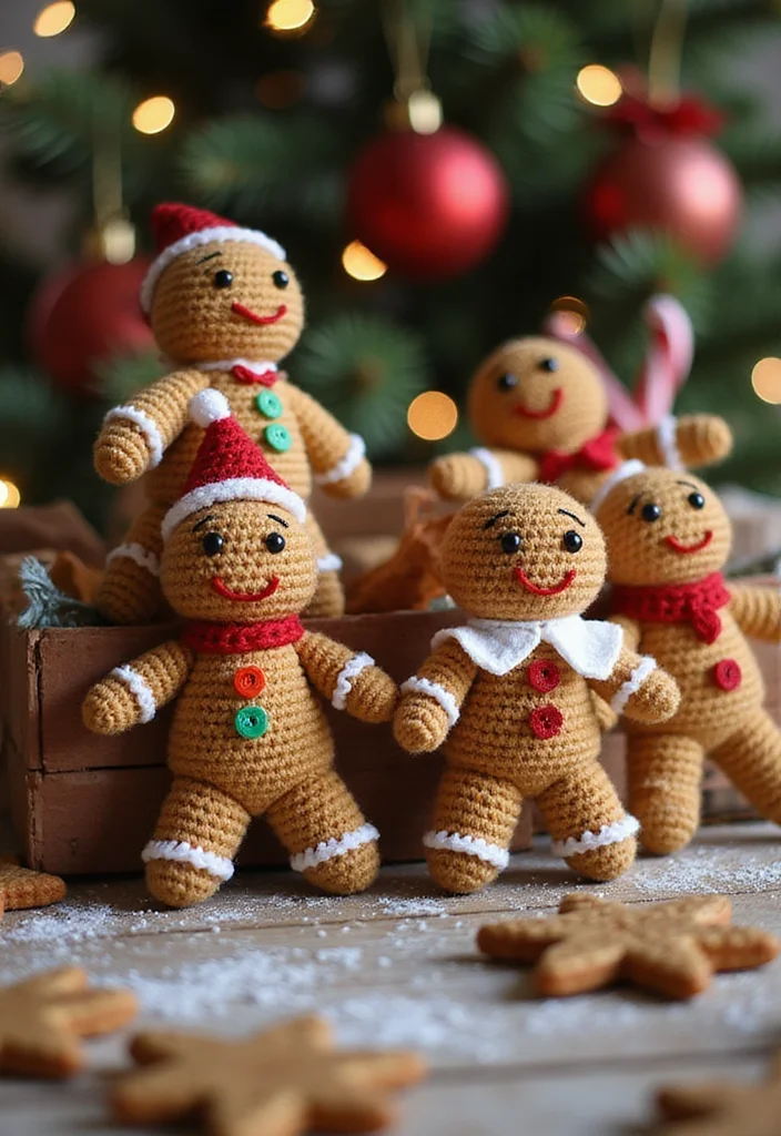 Christmas Crochet Patterns Free: Festive Guide for Handmade Decor with 22 Inspiring Creations - 22. Crochet Gingerbread Men