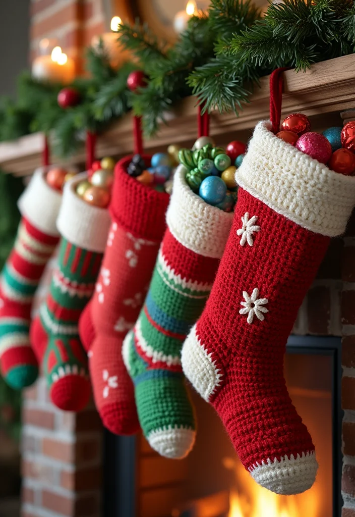Christmas Crochet Patterns Free: Festive Guide for Handmade Decor with 22 Inspiring Creations - 3. Festive Crochet Stockings