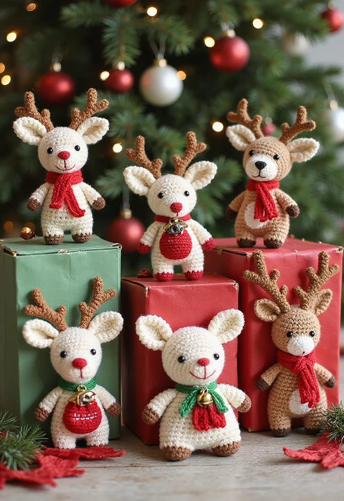 Christmas Crochet Patterns Free: Festive Guide for Handmade Decor with 22 Inspiring Creations - 7. Crochet Reindeer Appliques