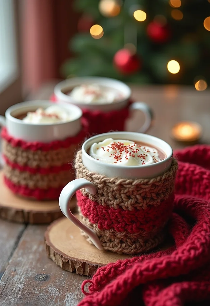 Christmas Crochet Patterns Free: Festive Guide for Handmade Decor with 22 Inspiring Creations - 8. Cozy Crochet Mug Cozies