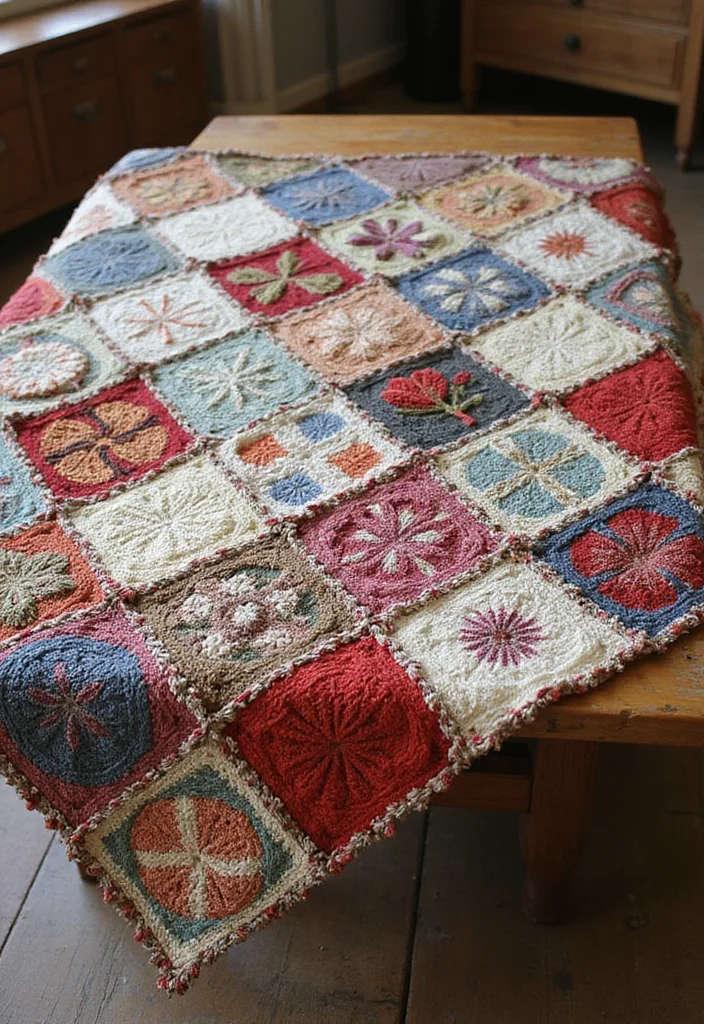 Crochet Afghan Patterns Free: Ultimate Guide for Cozy and Colorful Afghans with 22 Delightful Ideas - 8. Patchwork Afghan