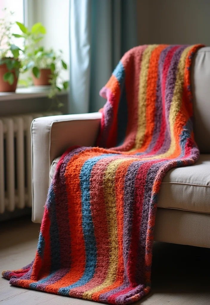 Crochet Afghan Patterns Free: Ultimate Guide for Cozy and Colorful Afghans with 22 Delightful Ideas - 9. Striped Afghan