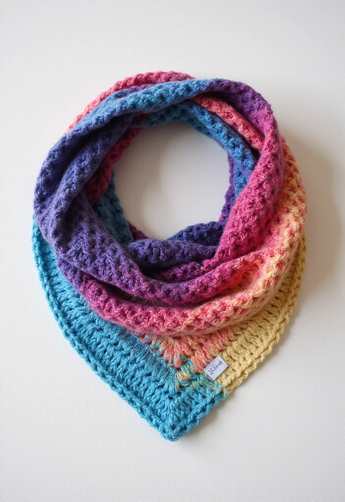 Crochet Bandana Pattern Free: Step-by-Step Guide to Trendy Bandanas with 22 Variations - 4. Ombre Effect Bandana