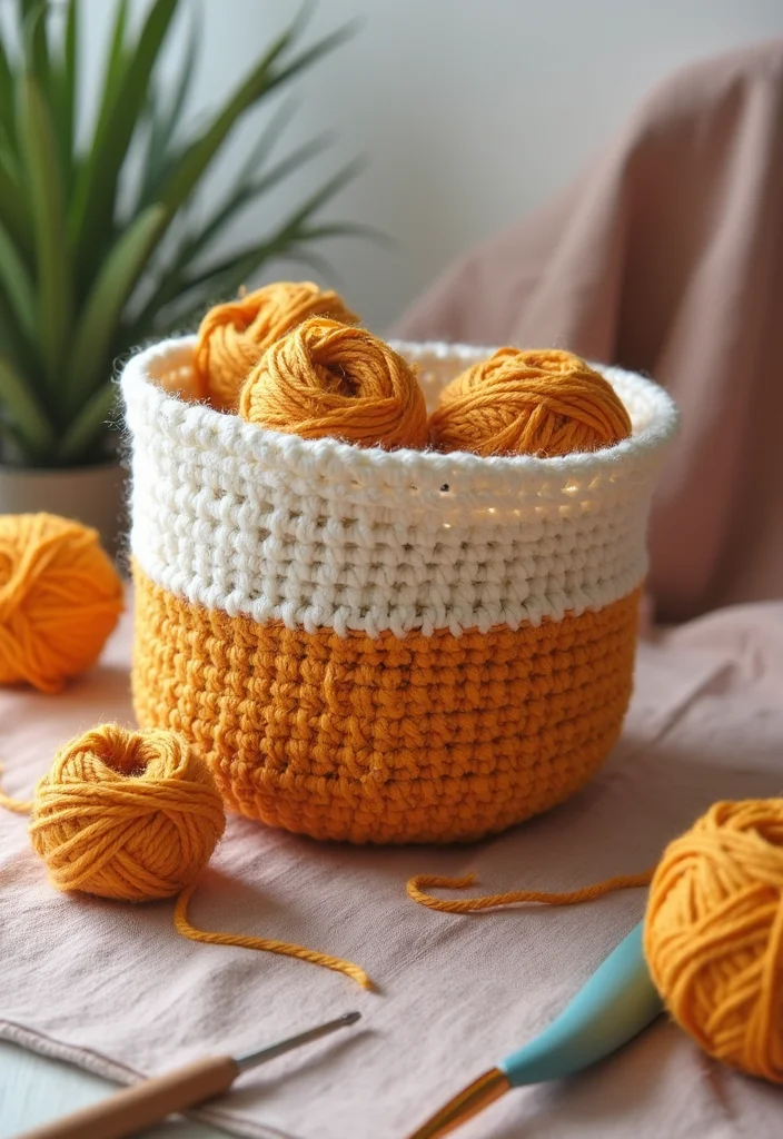 Crochet Basket Pattern Free: How to Make Practical and Stylish Baskets with 22 Visual Examples - 1. Basic Crochet Basket: The Perfect Beginner Project