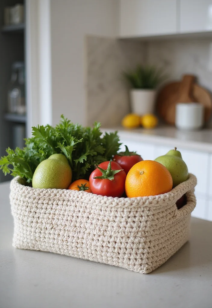 Crochet Basket Pattern Free: How to Make Practical and Stylish Baskets with 22 Visual Examples - 3. Rectangular Storage Basket: Maximizing Space Efficiency