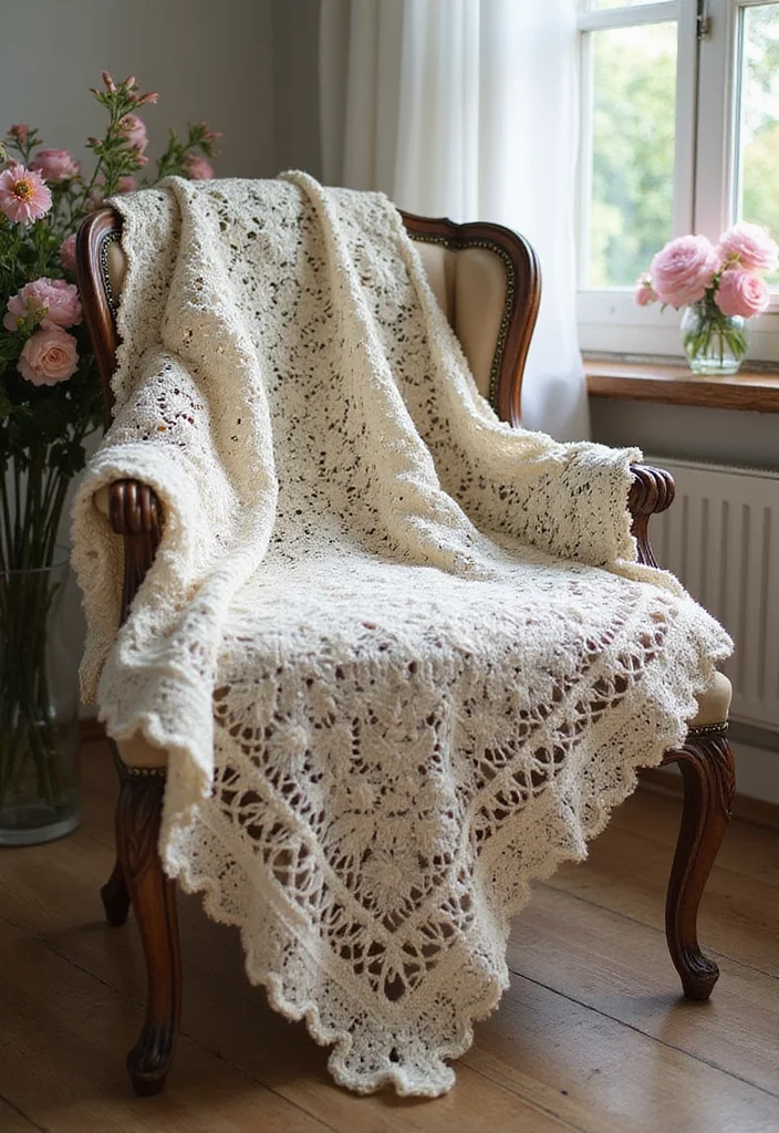 Crochet Blanket Patterns Free: Ultimate Guide for Cozy Blankets with 22 Beautiful Examples - 12. The Lace Crochet Blanket