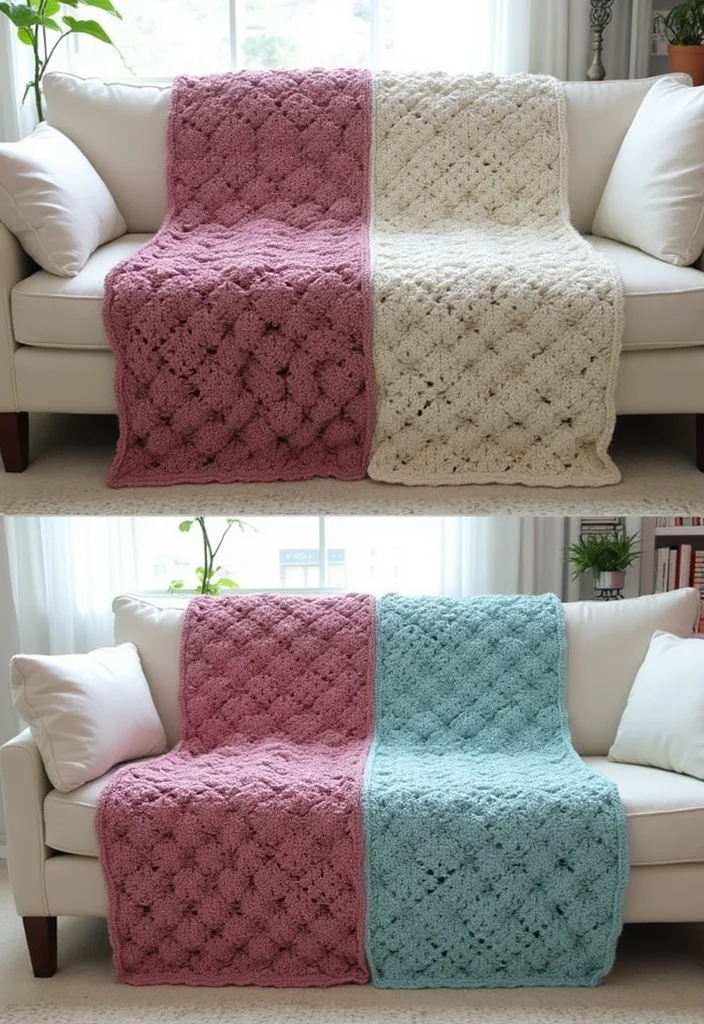 Crochet Blanket Patterns Free: Ultimate Guide for Cozy Blankets with 22 Beautiful Examples - 21. The Reversible Blanket