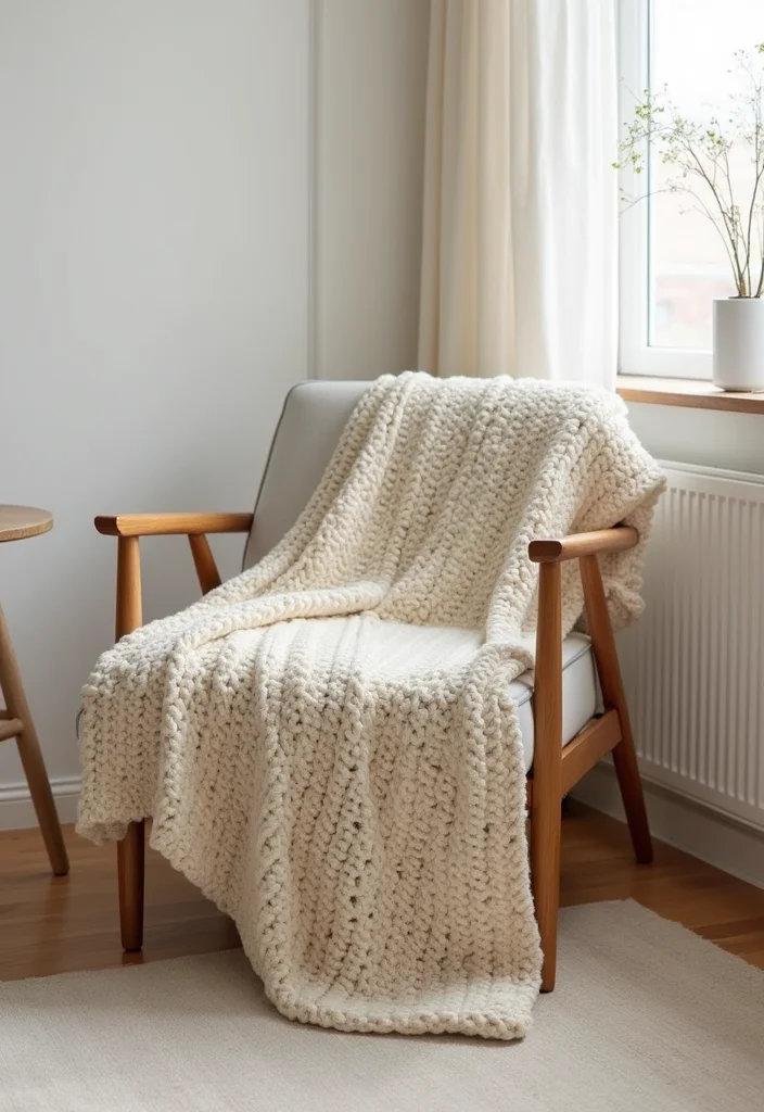 Crochet Blanket Patterns Free: Ultimate Guide for Cozy Blankets with 22 Beautiful Examples - 4. The Modern Minimalist Blanket