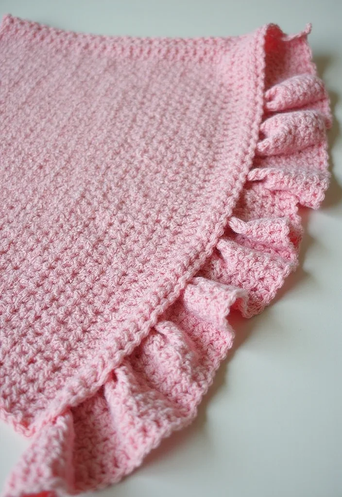 Crochet Borders for Blankets: Guide to Beautiful Edges with 22 Inspiring Ideas - 17. Ruffled Edge