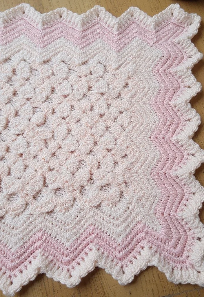 Crochet Borders for Blankets: Guide to Beautiful Edges with 22 Inspiring Ideas - 19. Zigzag Stitch Border