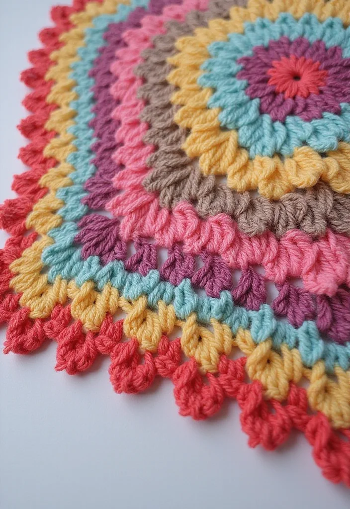 Crochet Borders for Blankets: Guide to Beautiful Edges with 22 Inspiring Ideas - 2. Picot Edge