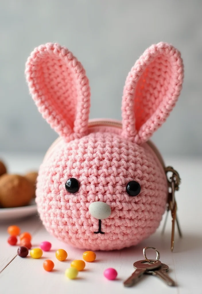 Crochet Bunny Pattern Free: Fun Guide for Adorable Bunny Projects with 22 Cute Designs - 12. Bunny Pouches