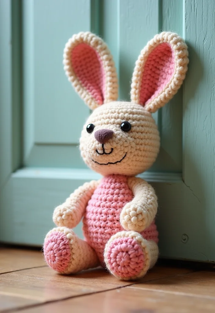 Crochet Bunny Pattern Free: Fun Guide for Adorable Bunny Projects with 22 Cute Designs - 16. Bunny Door Stop