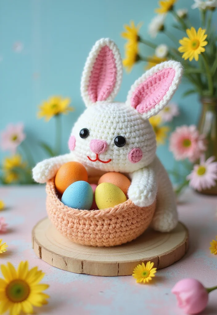 Crochet Bunny Pattern Free: Fun Guide for Adorable Bunny Projects with 22 Cute Designs - 3. Bunny Basket