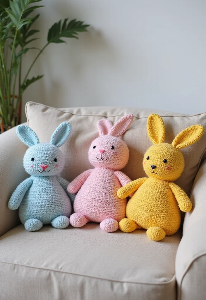 Crochet Bunny Pattern Free: Fun Guide for Adorable Bunny Projects with 22 Cute Designs - 6. Crochet Bunny Pillows