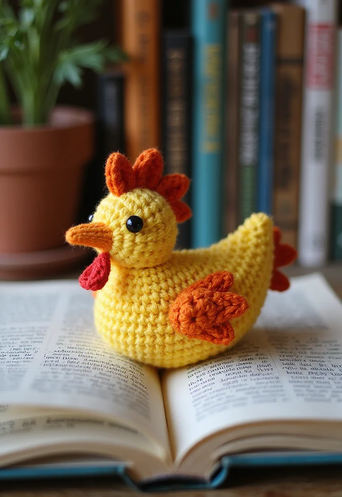 Crochet Chicken Pattern Free: Step-by-Step Guide to Adorable Chicken Projects - 21. Chicken Bookmark