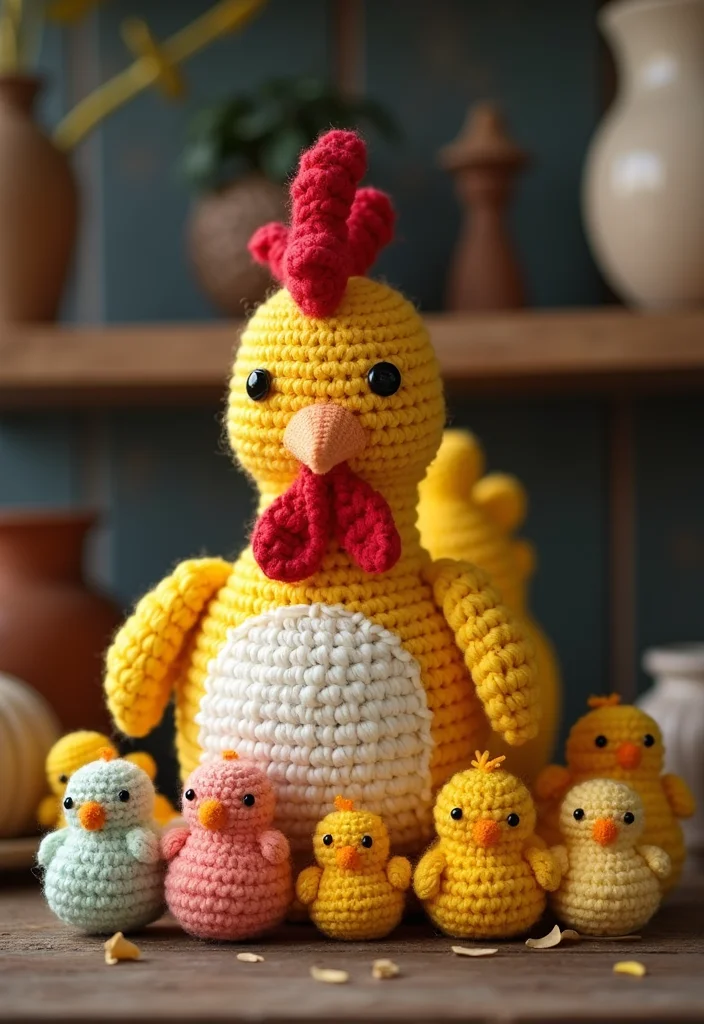 Crochet Chicken Pattern Free: Step-by-Step Guide to Adorable Chicken Projects - 4. Hen and Chick Set