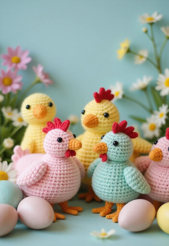 Crochet Chicken Pattern Free: Step-by-Step Guide to Adorable Chicken Projects - 5. Amigurumi Chickens for Easter Decor