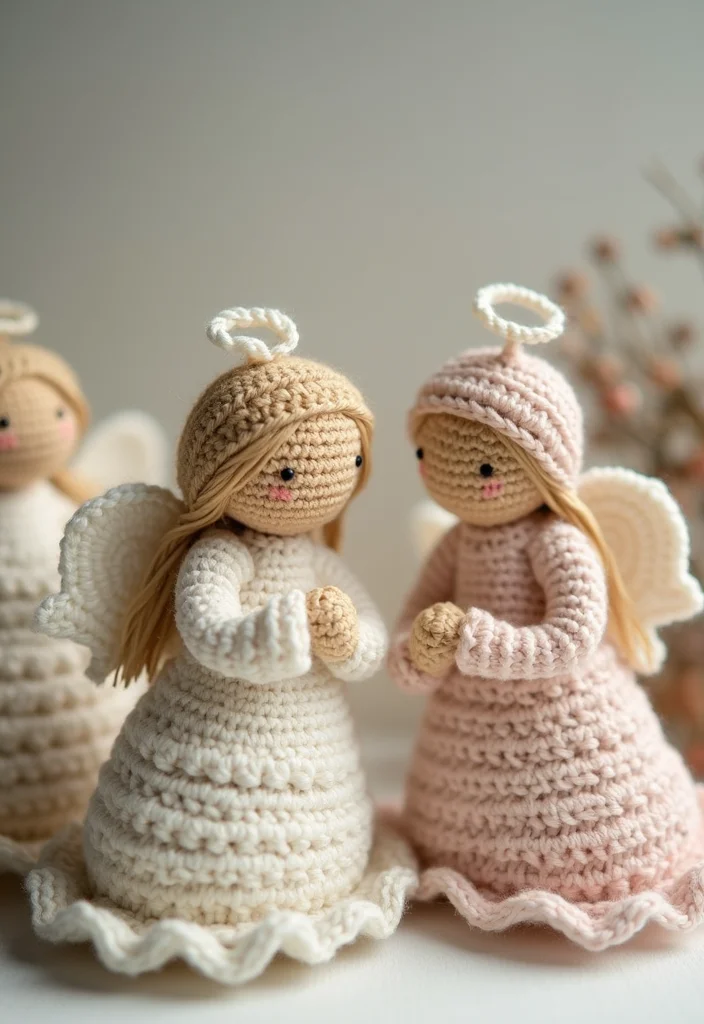 Crochet Christmas Ornaments Free: Festive Guide to Handmade Decorations with 22 Creative Designs - 17. Crochet Angels