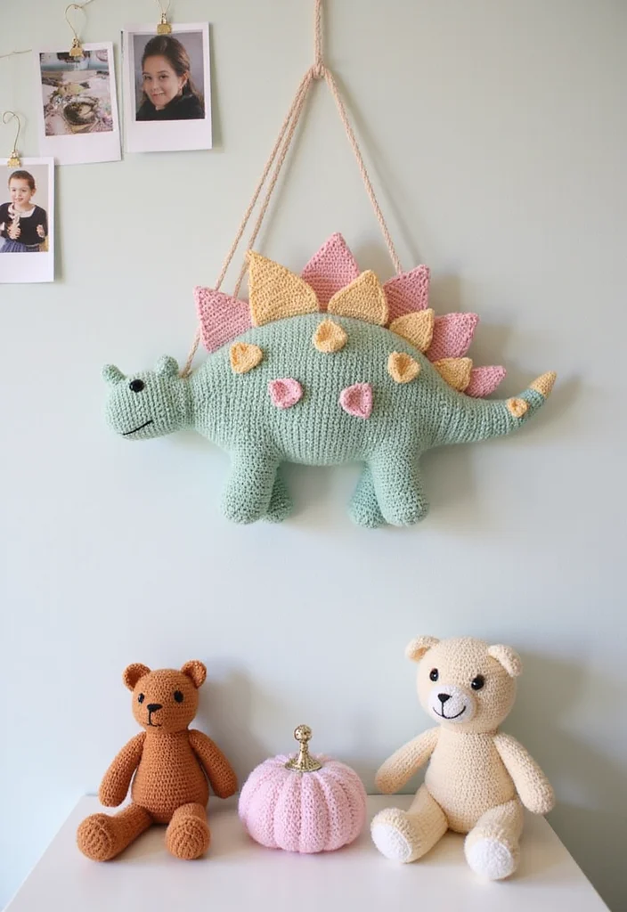 Crochet Dinosaur Pattern Free: Fun Guide for Prehistoric Projects with 22 Cute Designs - 2. Sweet Stegosaurus