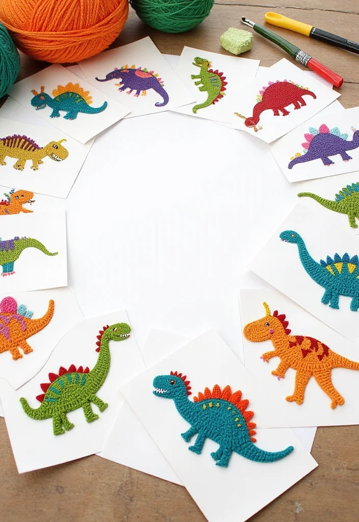 Crochet Dinosaur Pattern Free: Fun Guide for Prehistoric Projects with 22 Cute Designs - 20. Dino Printables