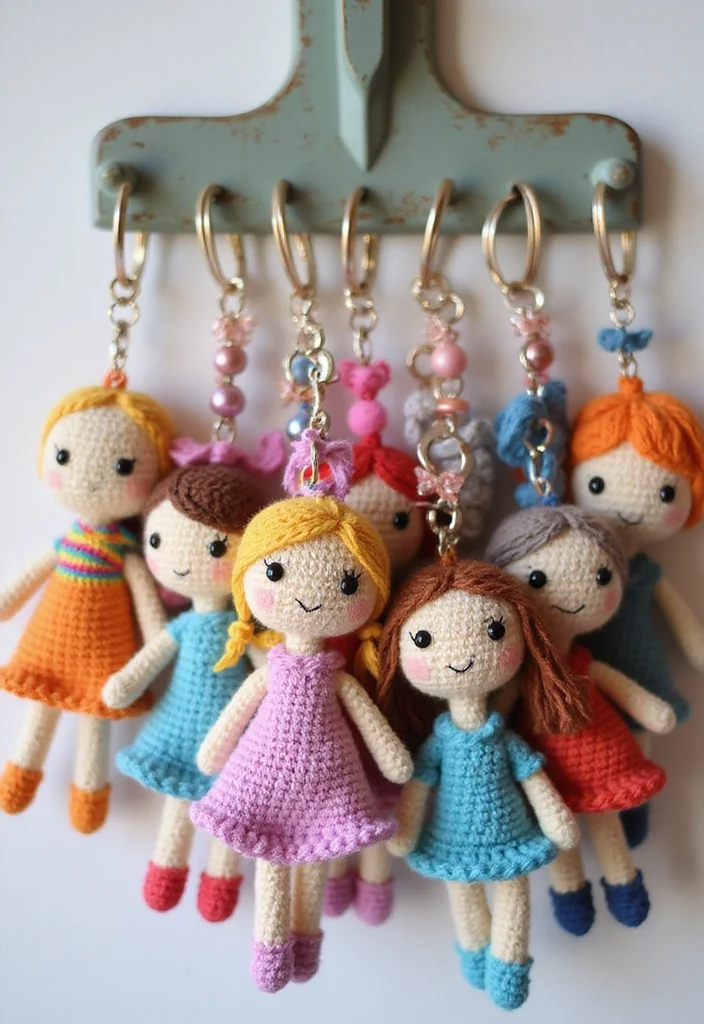 Crochet Dolls Free Patterns: Step-by-Step Guide to Crafting Adorable Dolls with 22 Inspirations - 13. Crochet Doll Keychains