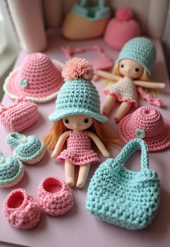 Crochet Dolls Free Patterns: Step-by-Step Guide to Crafting Adorable Dolls with 22 Inspirations - 20. Doll Accessories Patterns