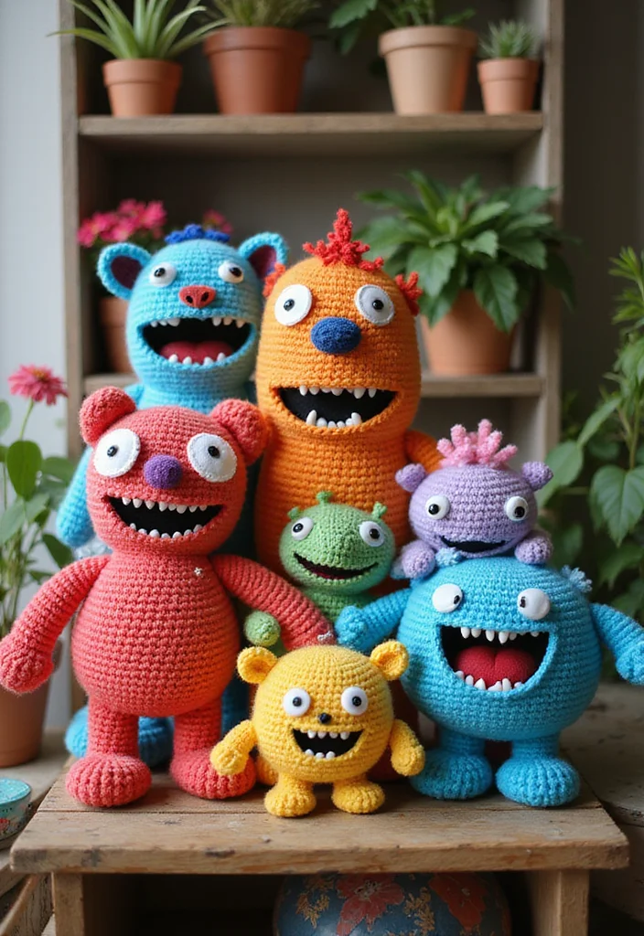 Crochet Dolls Free Patterns: Step-by-Step Guide to Crafting Adorable Dolls with 22 Inspirations - 4. Cute Monster Dolls