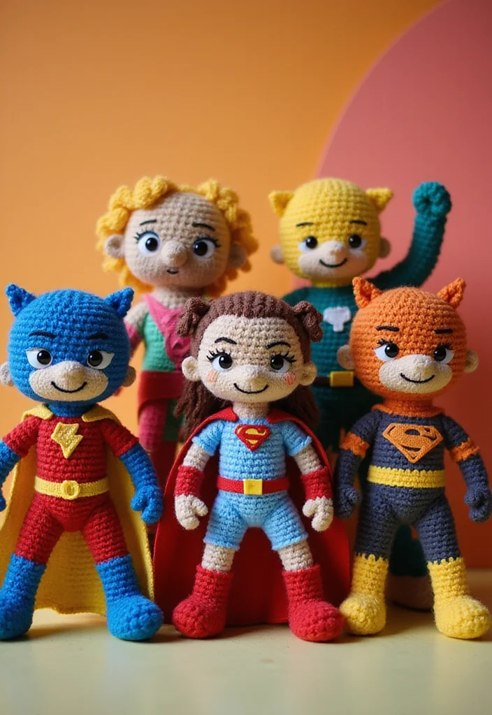 Crochet Dolls Free Patterns: Step-by-Step Guide to Crafting Adorable Dolls with 22 Inspirations - 7. Superhero Crochet Dolls