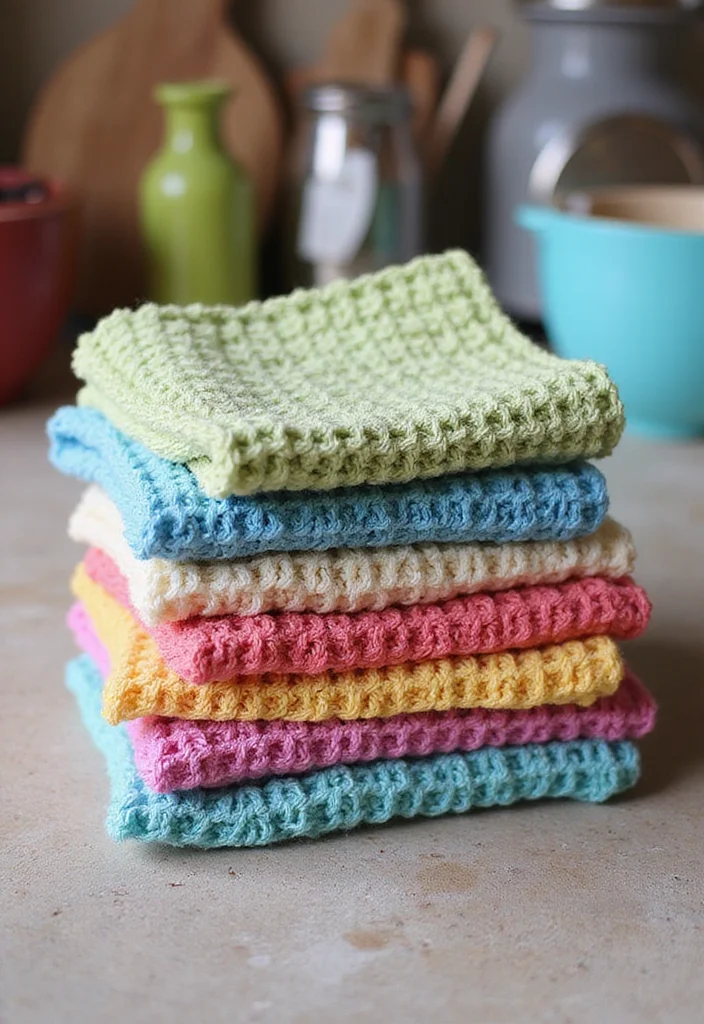 Crochet Gifts for Men: Friendly Guide to Handmade Presents with 22 Unique Ideas - 15. Crochet Dishcloths