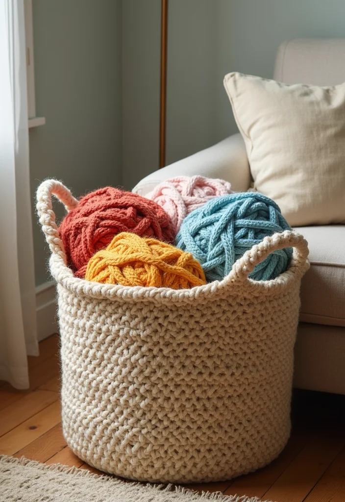 Crochet Gifts for Men: Friendly Guide to Handmade Presents with 22 Unique Ideas - 8. Crochet Blanket Basket
