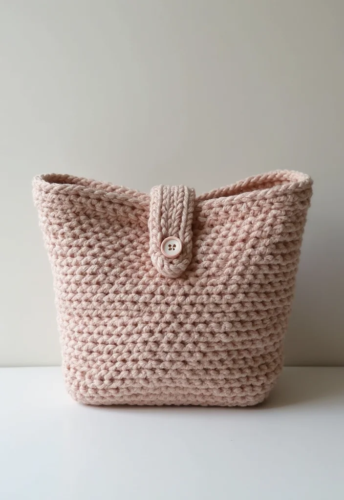 Crochet Granny Square Bag: A Friendly Guide to Creating Charming Bags with 22 Creative Designs - 20. Simple Granny Square Bag with Button Closure