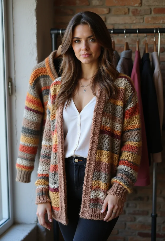 Crochet Granny Square Cardigan: Friendly Guide to Cozy Layers with 22 Inspiring Variations - 15. Reversible Granny Square Cardigan