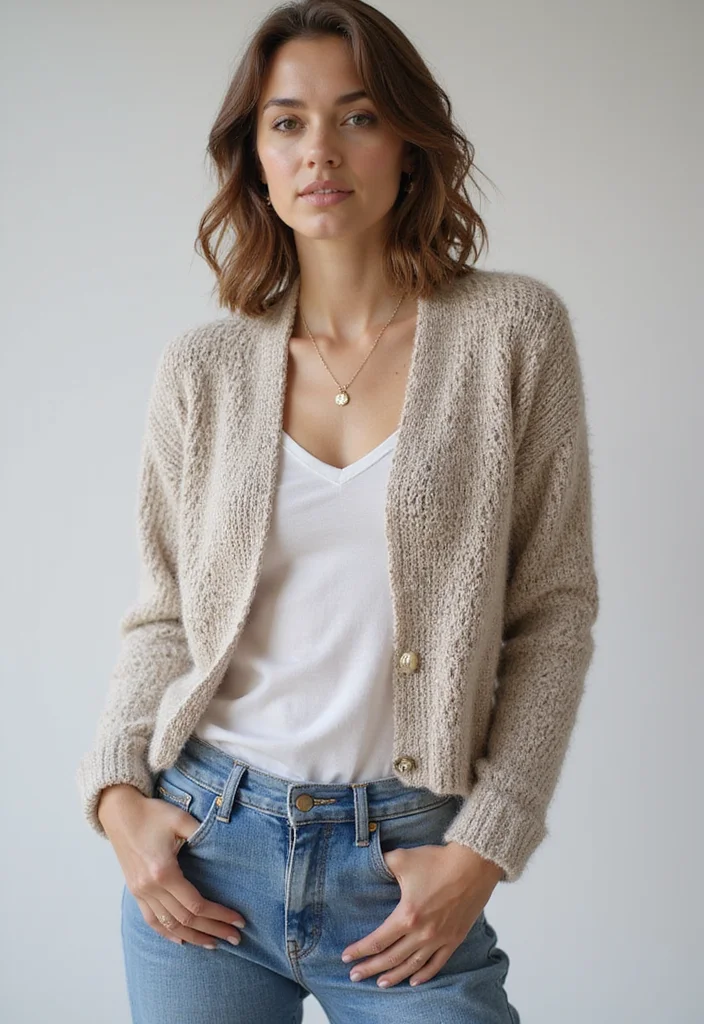 Crochet Granny Square Cardigan: Friendly Guide to Cozy Layers with 22 Inspiring Variations - 22. Minimalist Granny Square Cardigan