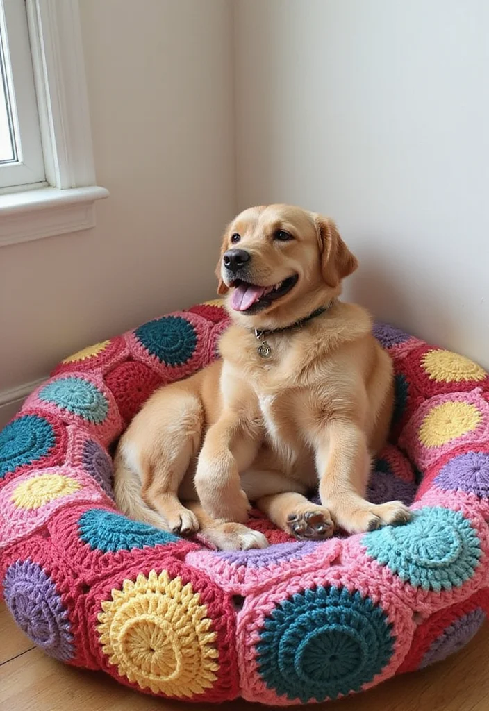 Crochet Granny Square Pattern: Step-by-Step Guide to Classic Squares with 22 Creative Ideas - 14. Unique Pet Accessories
