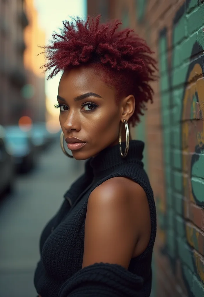 Crochet Hair Styles Freetress: Guide to Trendy and Fun Hairstyles with 22 Creative Inspirations - 12. Crochet Faux Hawk