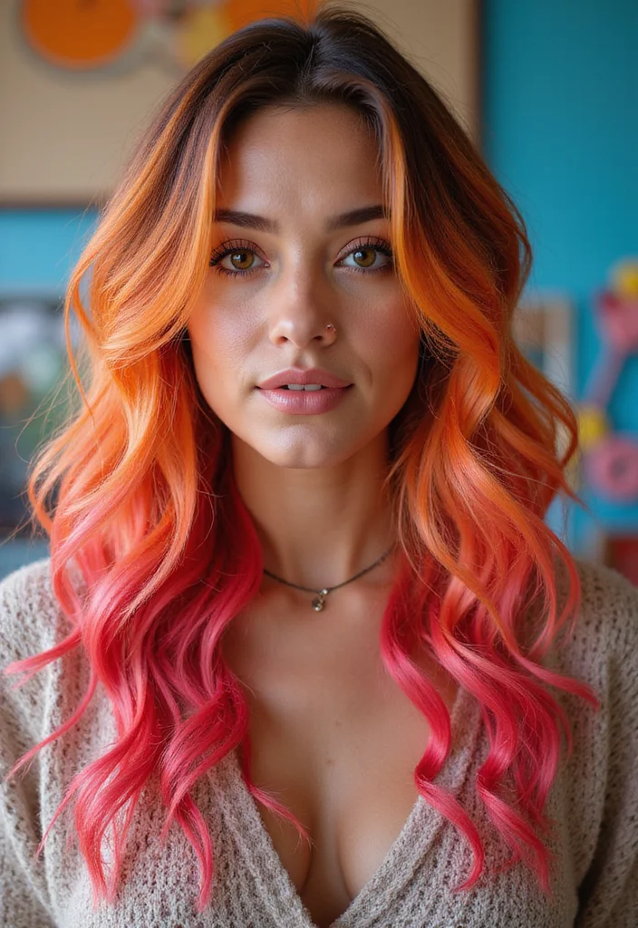 Crochet Hair Styles Freetress: Guide to Trendy and Fun Hairstyles with 22 Creative Inspirations - 6. Bright Ombre Styles