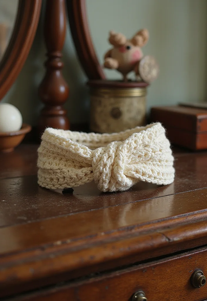 Crochet Headband Pattern Free: Easy Guide to Fun and Fashionable Headbands with 22 Beautiful Variations - 10. Vintage Crochet Headband